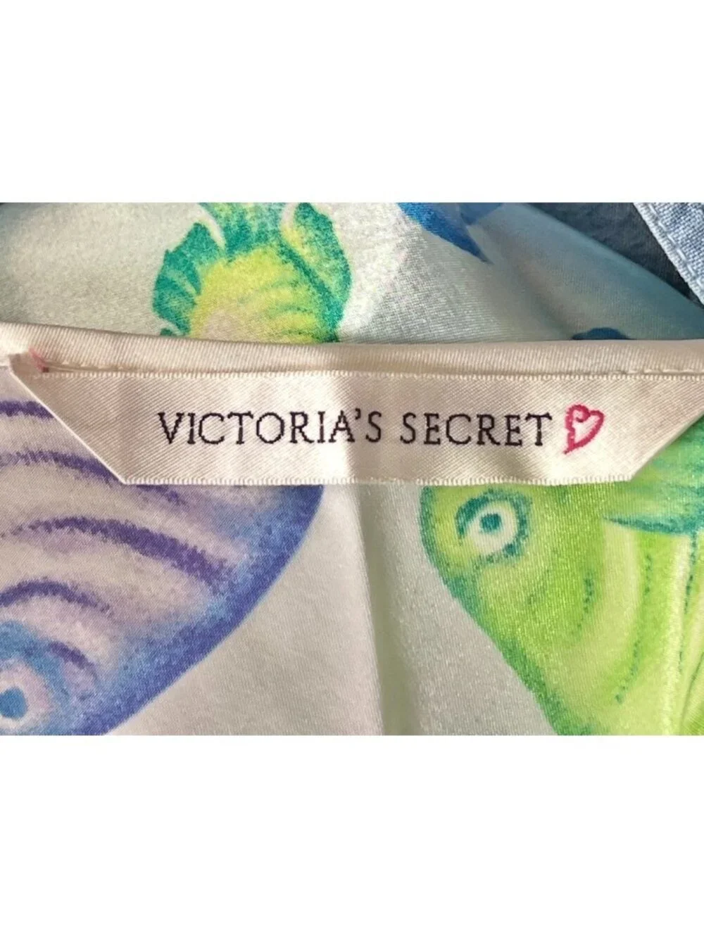 Victorias Secret Slip Dress Women's Size M Satin Blue Green Purple Adj. Straps - Picture 2 of 12